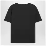 Chloé Black baby-fit T-shirt with logo and flamingo print