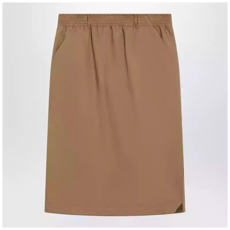 CH26SJU26043_S_CHLOE-20Y.x Chloé Beige midi pencil skirt
