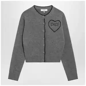 Chloé Grey wool and cashmere cardigan
