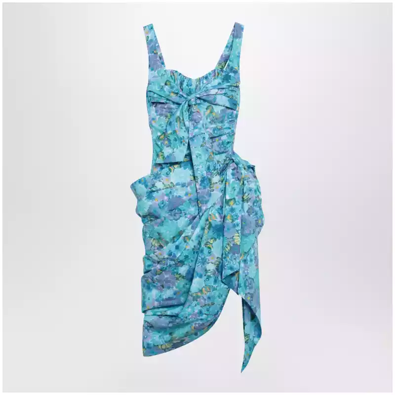 CH26URO88380_S_CHLOE-4ZA.x Chloé Sleeveless wrap bustier midi dress in cotton poplin