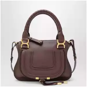 Chloé Small brown Marcie handbag in leather