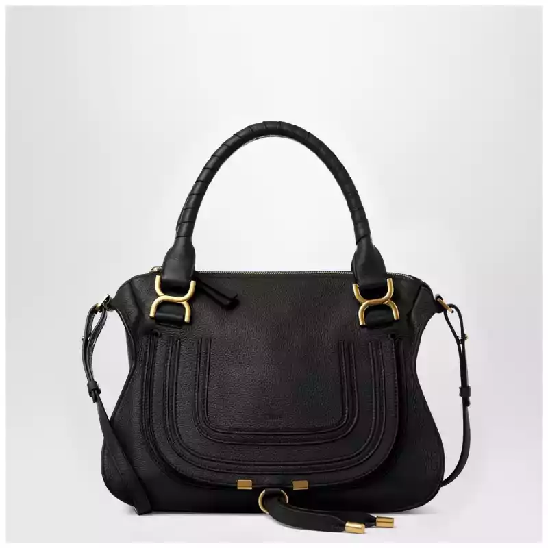 Chloé Marcie bag in black grained leather