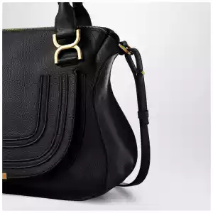 Chloé Marcie bag in black grained leather