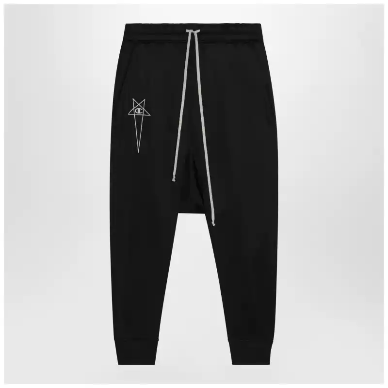 CM01E1689CHJS_Q_RICKO-09.x Champion x Rick Owens Black Prisoner Drawstring joggers