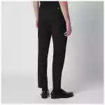 PT Torino Black wool-blend trousers