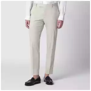 PT Torino Beige slim-fit cotton-blend trousers