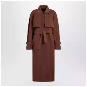 Max Mara Atelier Brown rainproof gabardine trench coat