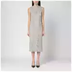 P.A.R.O.S.H. Light grey lace midi dress