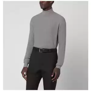 Tagliatore Beige wool turtleneck sweater