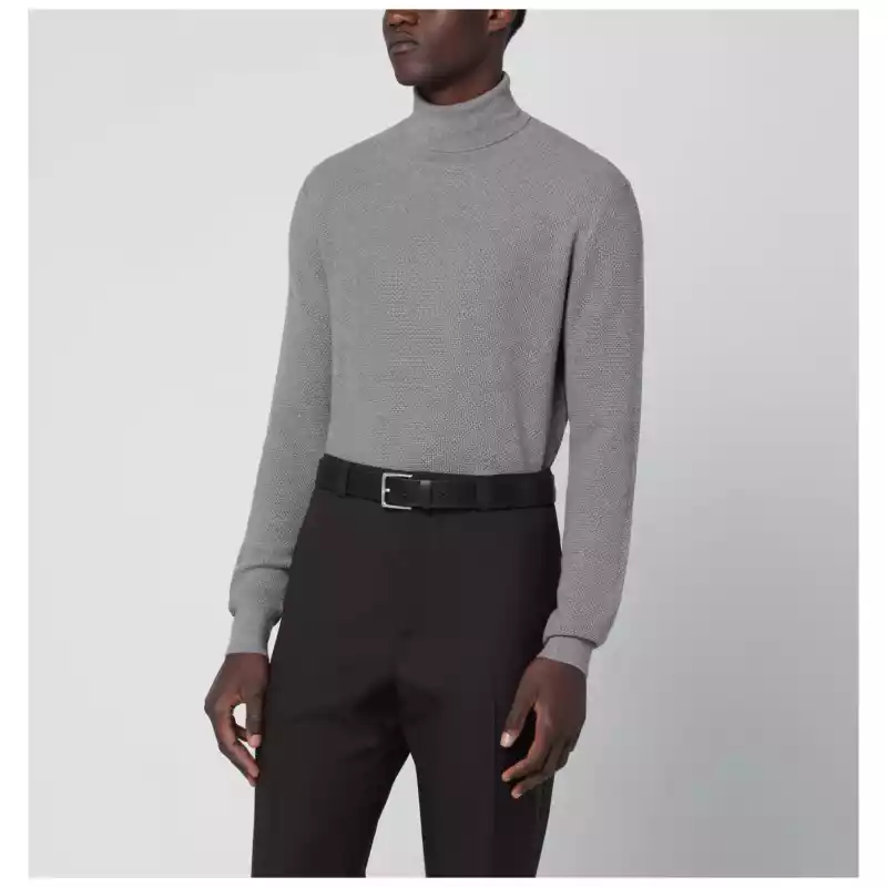 Tagliatore Beige wool turtleneck sweater