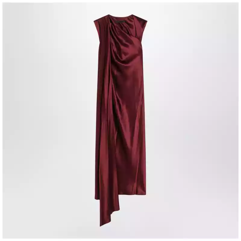 Max Mara Pianoforte Raspberry cape detail dress