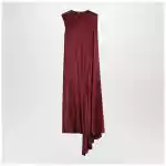Max Mara Pianoforte Raspberry cape detail dress