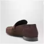 Jimmy Choo Ellis suede leather loafers in chocolate