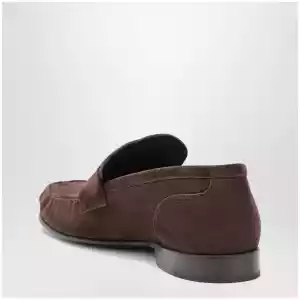 Jimmy Choo Ellis suede leather loafers in chocolate