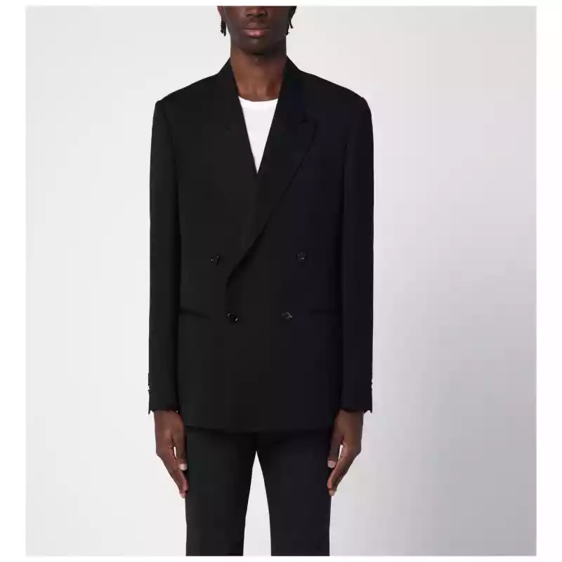 Lardini Black double-breasted jacket
