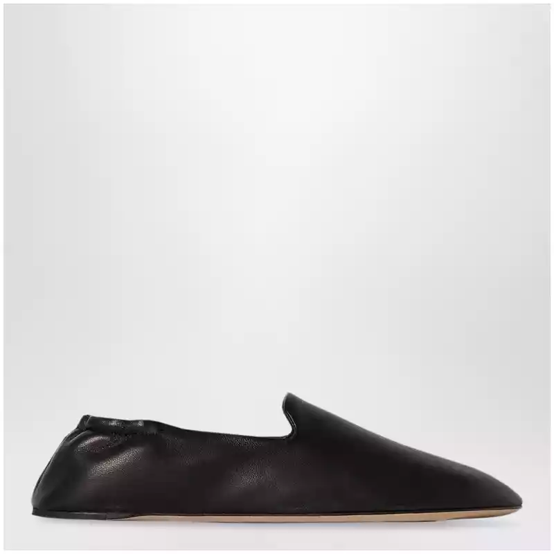 The Row Casa Slipper in lamb nappa leather black
