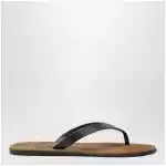 The Row Flip-flops in calfskin leather brown