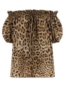 Dolce & Gabbana Animal Print Cotton Top