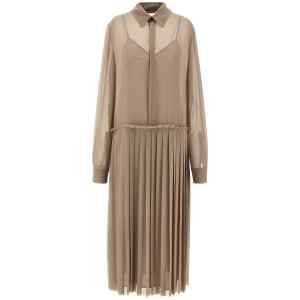 Ami Paris Pleated Midi Dress