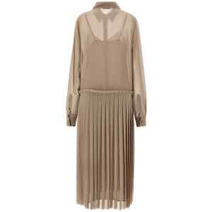 Ami Paris Pleated Midi Dress
