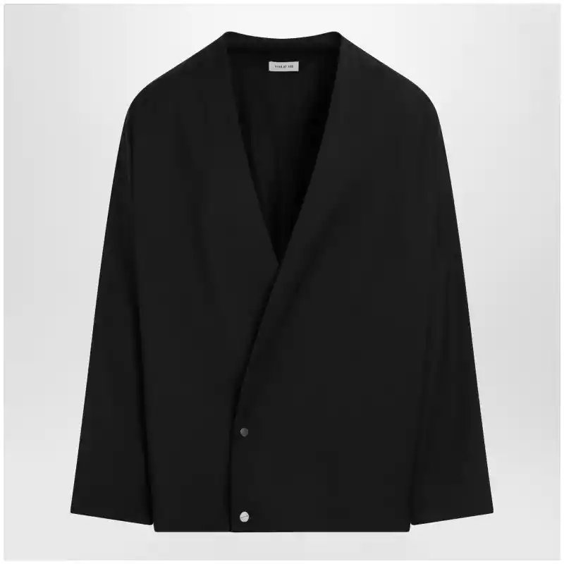 Fear of God Black wool jacket with shawl collar