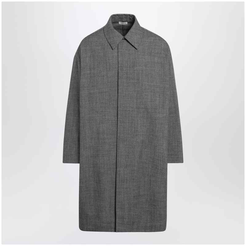 Fear of God Relaxed trench coat in mouliné wool