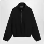 Fear of God Black ripstop wool jacket with black half zip