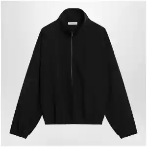 Fear of God Black ripstop wool jacket with black half zip