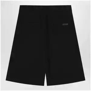Fear of God Black baggy wool Bermuda shorts