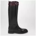 Durazzi Milano Black/burgundy two-tone boots
