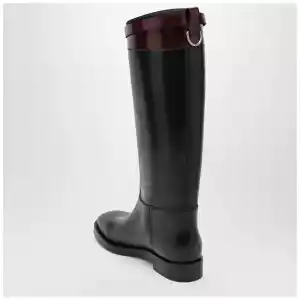 Durazzi Milano Black/burgundy two-tone boots