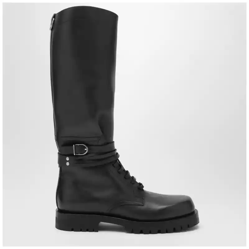 Durazzi Milano Dark green high combat boots