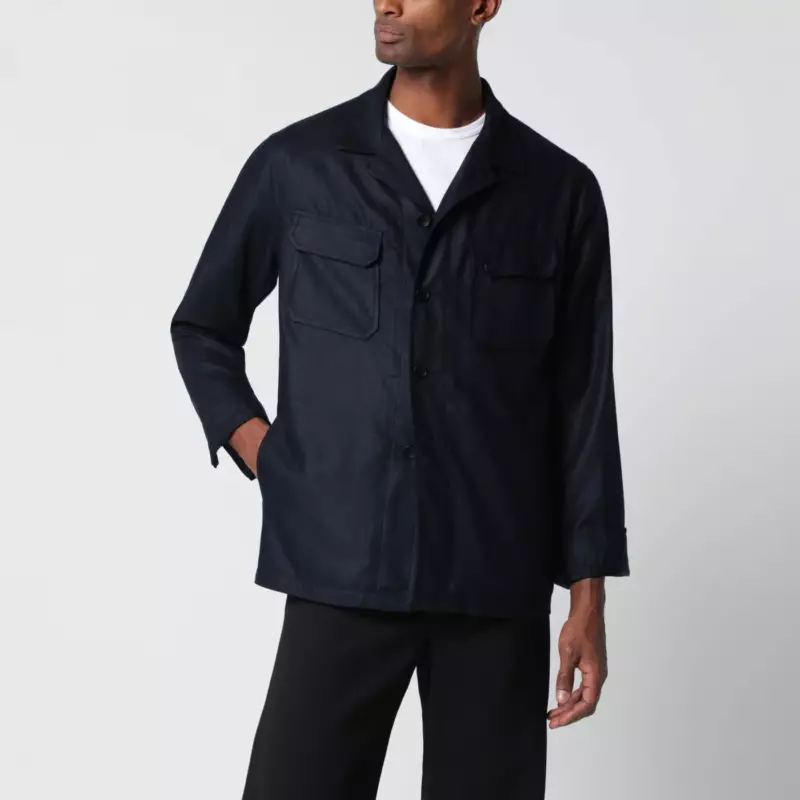 Tagliatore Blue silk jacket