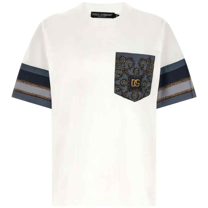 Dolce & Gabbana Cargo Silk Insert T-shirt