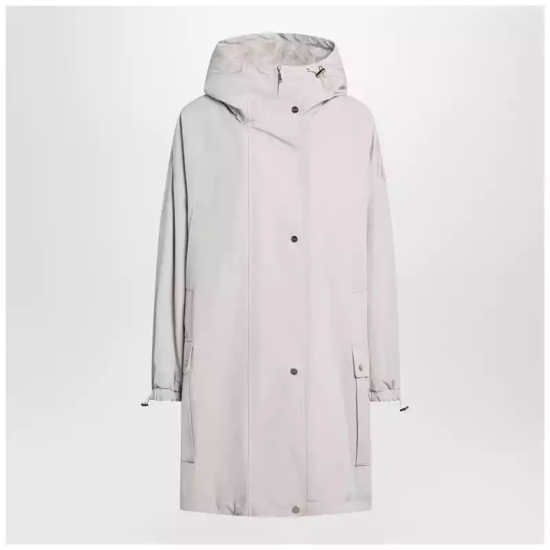 Max Mara Studio Light beige cotton blend parka