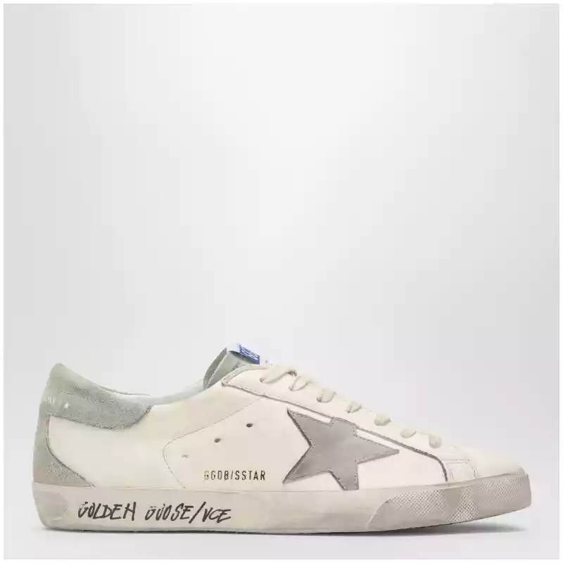 Golden Goose White/Grey Super-Star Sneakers