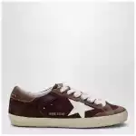 Golden Goose Bordeaux/white/brown Super Star Sneakers