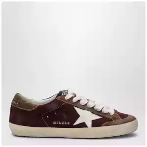 Golden Goose Bordeaux/white/brown Super Star Sneakers