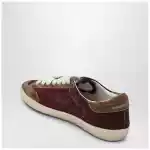 Golden Goose Bordeaux/white/brown Super Star Sneakers