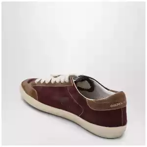 Golden Goose Bordeaux/white/brown Super Star Sneakers