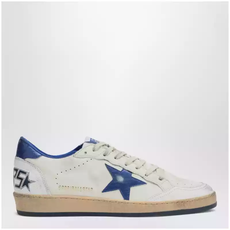 Golden Goose White/metallic blue Ballstar sneakers