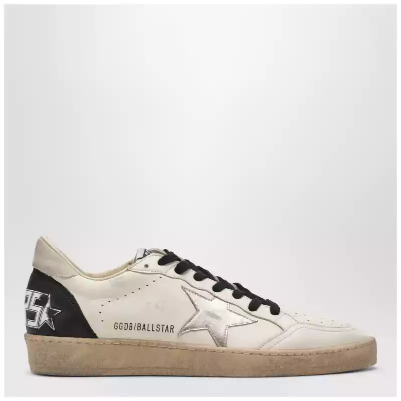 Golden Goose Ball Star Sneakers ivory/platinum/black
