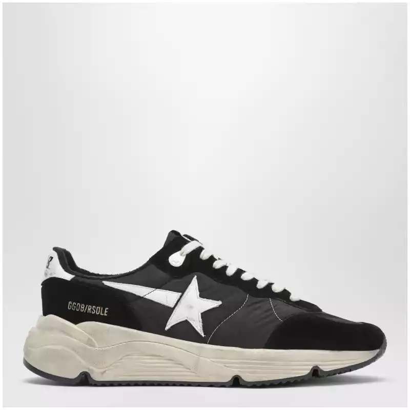 Golden Goose Running Sole Sneakers black/white