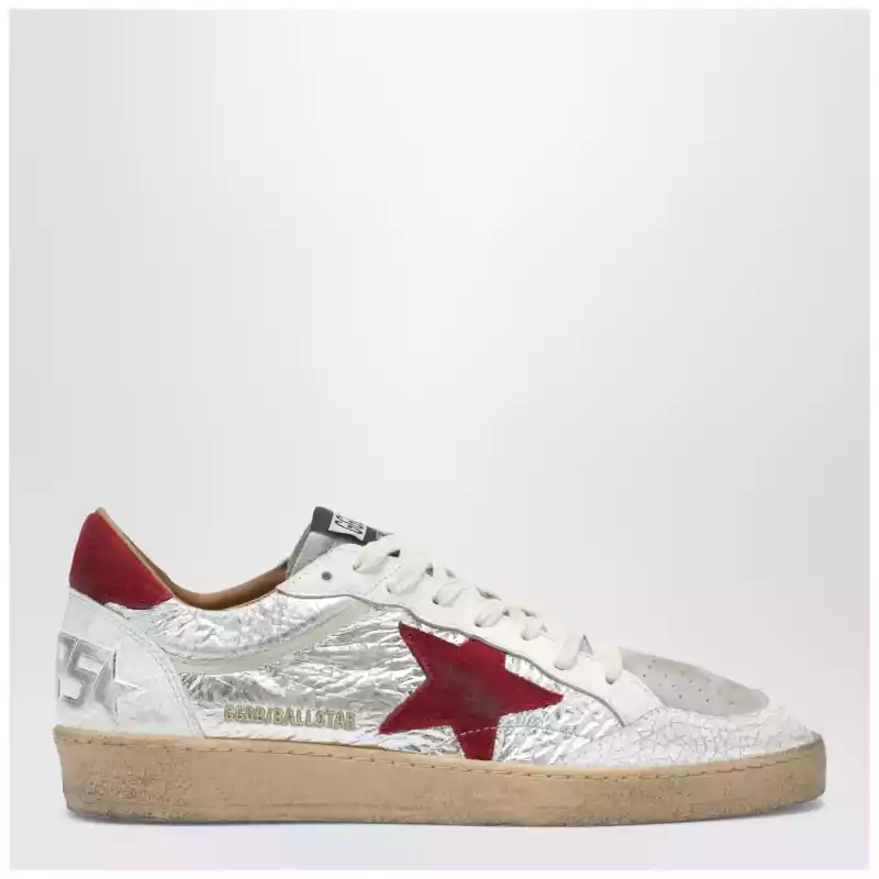 Golden Goose Ball Star silver/red Sneakers