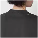 Golden Goose Vintage-effect anthracite T-shirt with perforated heart