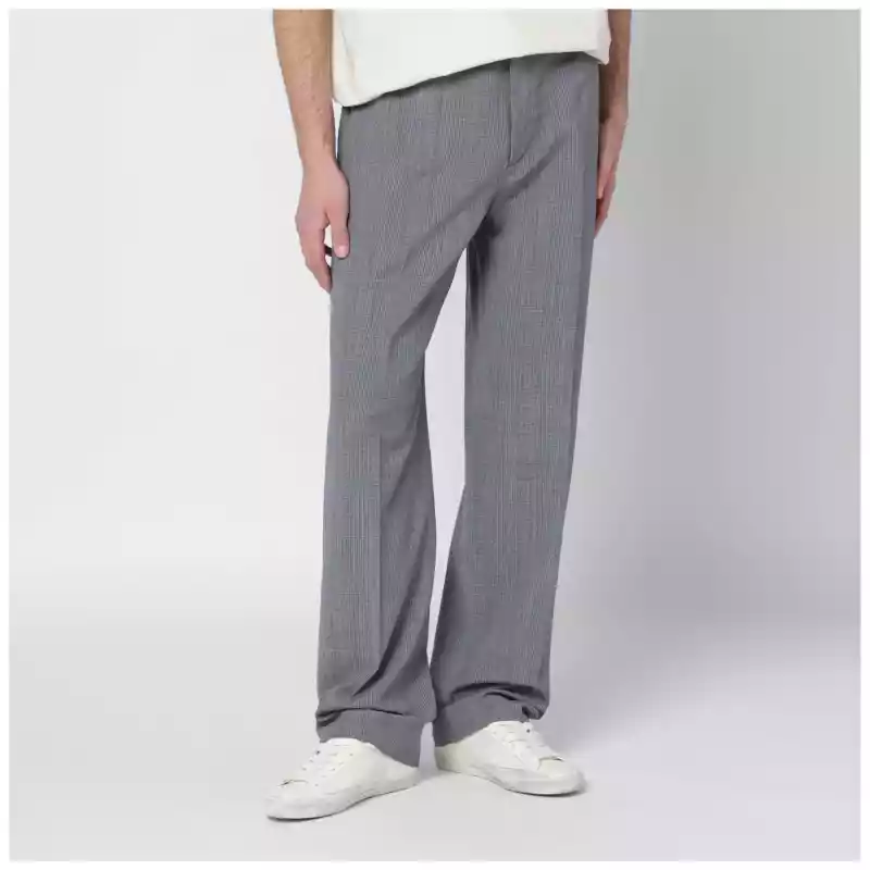 GMP02539P002318_S_GOLDE-60567.a Golden Goose Grey Prince of Wales trousers