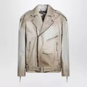 Golden Goose Beige leather Phoebe jacket