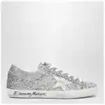 Golden Goose Super-Star Sneakers in silver glitter with dégradé effect
