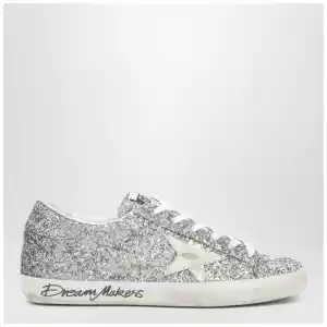 Golden Goose Super-Star Sneakers in silver glitter with dégradé effect