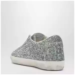 Golden Goose Super-Star Sneakers in silver glitter with dégradé effect